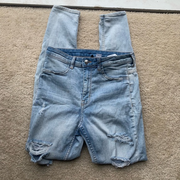 H&M High Rise Ripped Denim Jeans - Picture 2 of 6